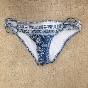 BLUE PATTERN BIKINI BOTTOMS